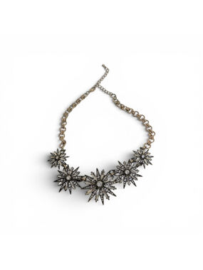 Rocksbox Starburst Crystal Statement Necklace Gold + Silver